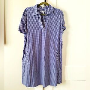 EUC Southern Tide Kamryn Dress, purple & white gingham, Large, worn once